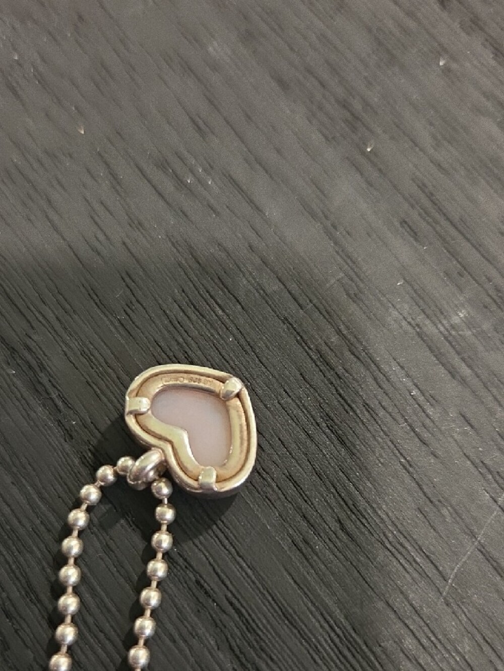 Gucci 9.25 Heart Pendant Necklace in Silver W/Pink 14.5" - Picture 6 of 9